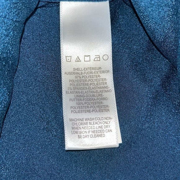 Dress The Population Nicole Sweetheart Sleeveless Sheath Dress Peacock Blue XL - Picture 9 of 10